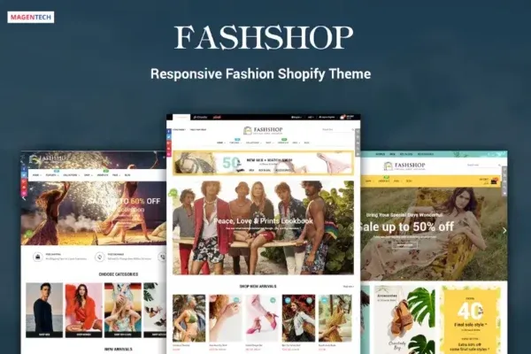 FashShop - Drag and Drop Bootstrap 4 Shopify Theme