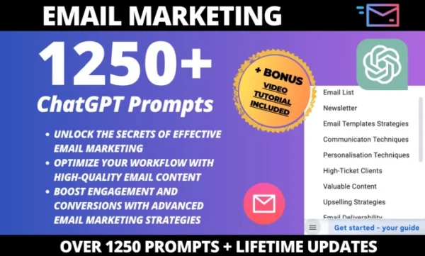 1000 chatgpt prompts for email marketing, marketing strategies, email campaigns, customer engagement, and more Copy Paste GPT prompts,