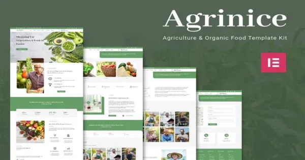 Agriculture and Organic Food Website Template (Agrinice) – Elementor