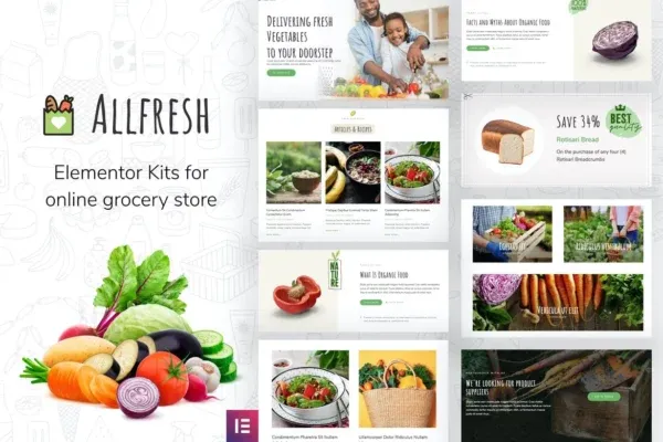 All Fresh – Grocery Store Website Template Kit