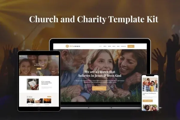 Best Church Website Template for WordPress Elementor Template Kit