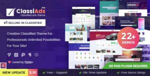 Classiads Theme GPL v6.1.2 For Classified Ads WordPress