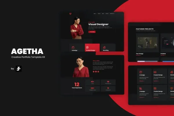 Creative Portfolio Website Template WordPress – Agetha