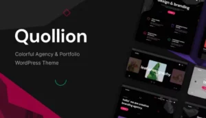 Quollion  – Colorful Agency & Portfolio WordPress Theme GPL