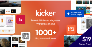Kicker – Multipurpose Blog Magazine WordPress Theme GPL v1.4.0