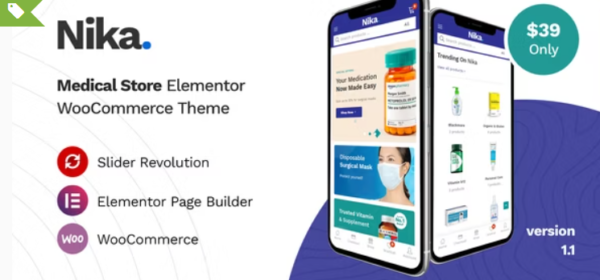 Nika - Medical Elementor WooCommerce Theme