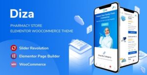 Diza – Pharmacy Store Elementor WooCommerce Theme - anushop