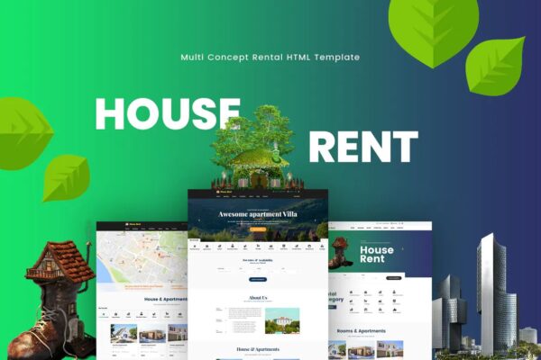 HouseRent - Multi Concept House, Apartment Rent HTML Template