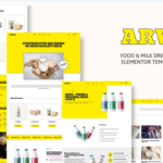 Arvo – Food & Milk Drink Store Elementor Template Kit