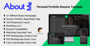 AboutMe - Personal Portfolio Resume Template GPL