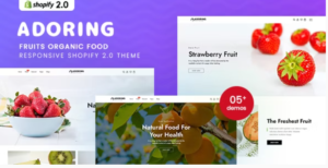 Adoring - Fruits Organic Food Responsive Shopify 2.0 Theme GPL