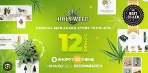 Holy Weed - Medical Marijuana Shopify Store Template for Cannabis Oil and Drug Shop GPL