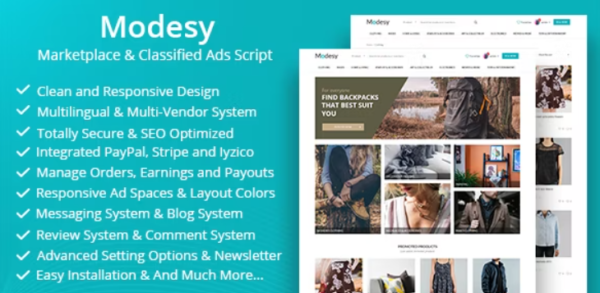 Modesy - Marketplace & Classified Ads Script