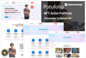 Potufolio - NFT Artist Portfolio Elementor Template Kit