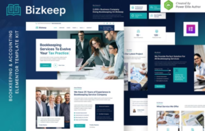 Bizkeep - Bookkeeping & Accounting Service Elementor Template Kit GPL