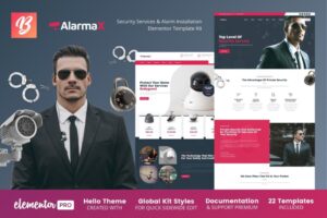 Alarmax – Security Services & Alarm Installation Elementor Template Kit