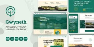 Gwyneth - Accessible Full Site Editing WordPress Block Theme GPL