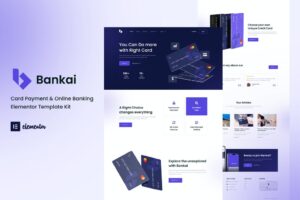 Bankai GPL - Card Payment & Online Banking Elementor Template Kit