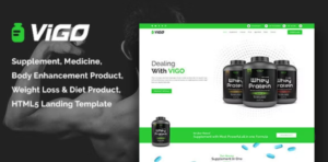 VIGO-Health Supplement Landing Page HTML Template GPL