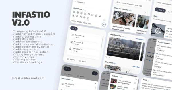 Infastio - Modern Template Blogger GPL