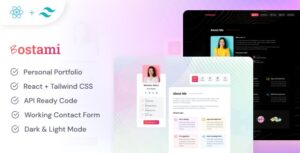 Bostami - Tailwind CSS Personal Portfolio React Template GPL