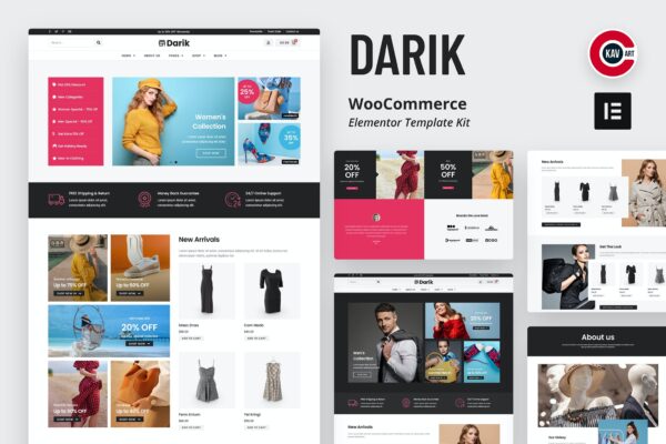 Darik - Fashion WooCommerce Elementor Template Kit GPL