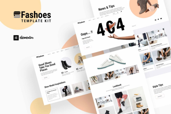 Fashoes - Minimalist Fashion Store Elementor Template Kit GPL