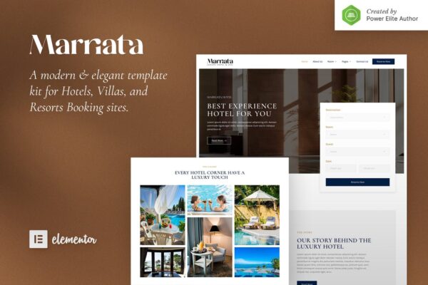 Marriata – Hotel & Resort Elementor Template Kit GPL