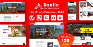 Roofix - Roofing Services WordPress Theme GPL