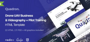 Quadron | Drone UAV Business & Videography HTML Template GPL