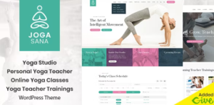 Jogasana - Yoga Oriented WordPress Theme GPL