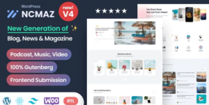 Ncmaz - News Magazine & Podcast WordPress Theme GPL