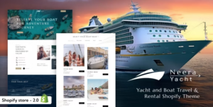 Neera - Yacht Boat & Travel Rental Services Shopify Theme GPL