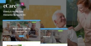 eCare – Elderly & Health Care Elementor Template Kit GPL