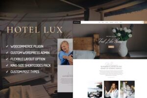 Hotel Lux Theme GPL – Resort and SPA WordPress Websites