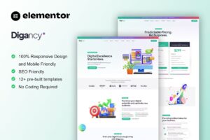 Digancy - Digital Agency Elementor Template Kit GPL