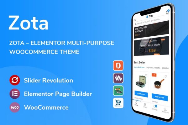 Zota – Elementor Multi-Purpose WooCommerce Theme GPL