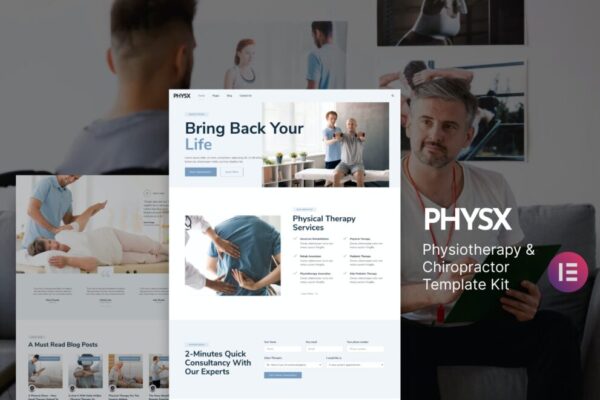 Physx — Physiotherapy & Chiropractor Elementor Template Kit GPL