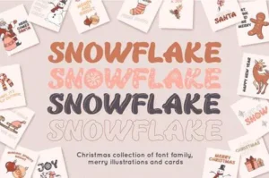 Snowflake Christmas font family