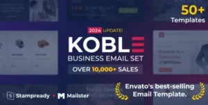 Koble | Mailchimp Business Email Template Sets GPL