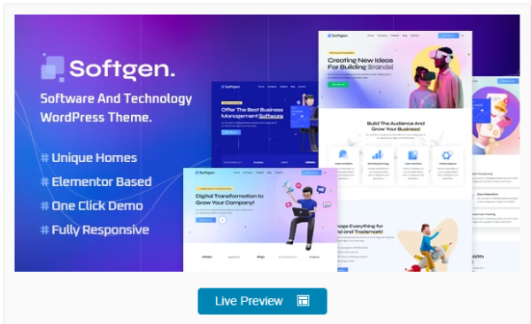 Softgen - Software & Technology WordPress Theme GPL