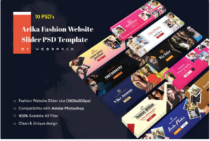 Arika Fashion Website Slider PSD Template | Srmehranclub.com