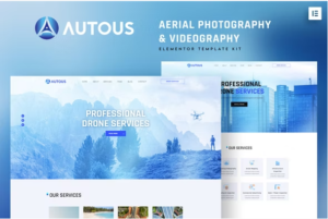 Autous - Aerial Photography & Videography Elementor Template Kit download