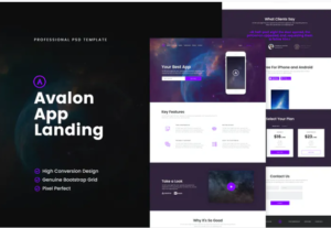 Avalon App PSD Template |Srmehranclub