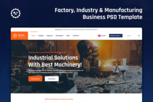 Axima - Factory and Manufacturing PSD Template | Srmehranclub.com
