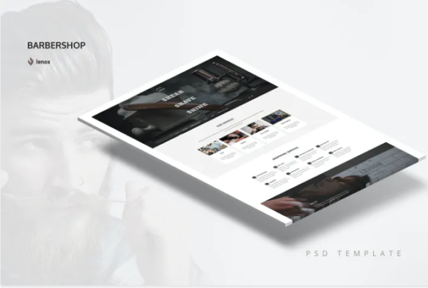 Barbershop PSD Template | Srmehranclub