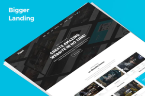 Bigger Demo Landing PSD Template | Srmehranclub