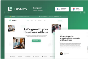 Bisnys Elegant Website Design Template Figma & PSD | Srmehranclub.com