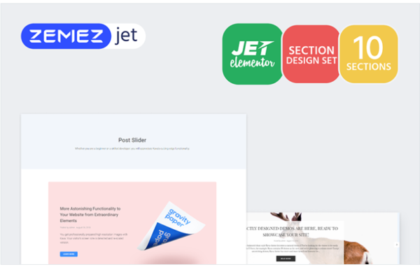 Blogster - Posts Jet Sections Elementor Template | Srmehranclub