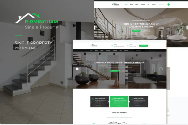 Brimingham : Single Property PSD Template | Srmehranclub